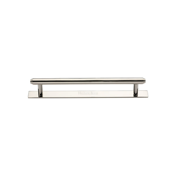 Step Cabinet Pull Handle with Plate by M Marcus - Heritage Brass