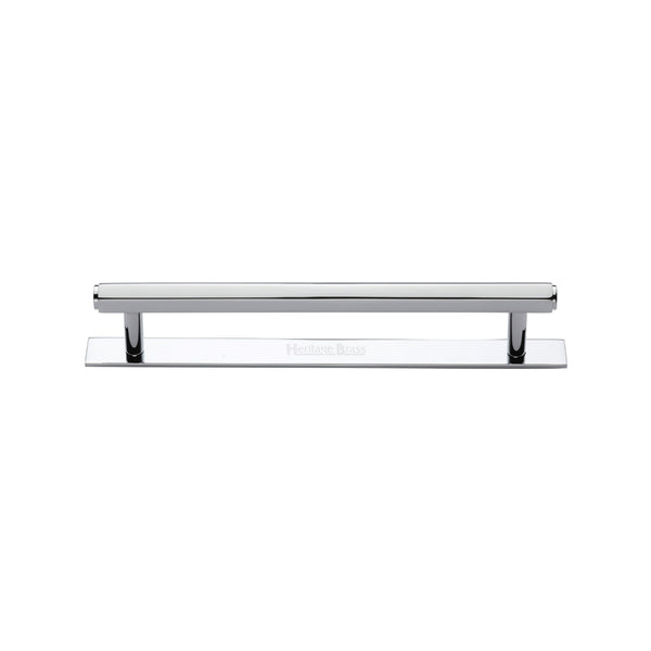 Hexagonal Cabinet Pull Handle with Plate by M Marcus - Heritage Brass