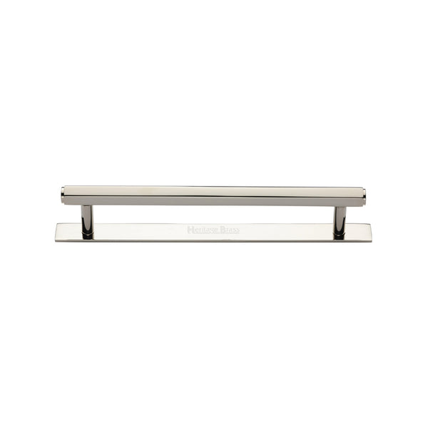 Hexagonal Cabinet Pull Handle with Plate by M Marcus - Heritage Brass