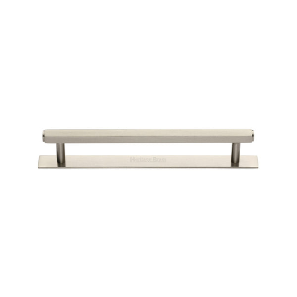 M Marcus - Heritage Brass, Hexagonal Cabinet Pull Handle with Plate, Cabinet Hardware, Cabinet Pull Handles