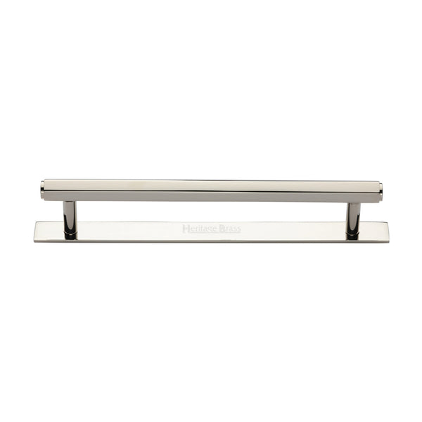 Hexagonal Cabinet Pull Handle with Plate by M Marcus - Heritage Brass