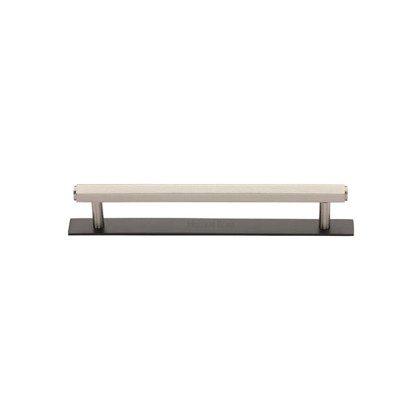 M Marcus - Heritage Brass, Hexagonal Cabinet Pull Handle with Plate, Cabinet Hardware, Cabinet Pull Handles