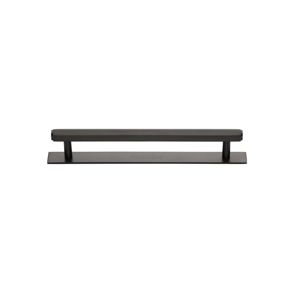 Hexagonal Cabinet Pull Handle with Plate by M Marcus - Heritage Brass