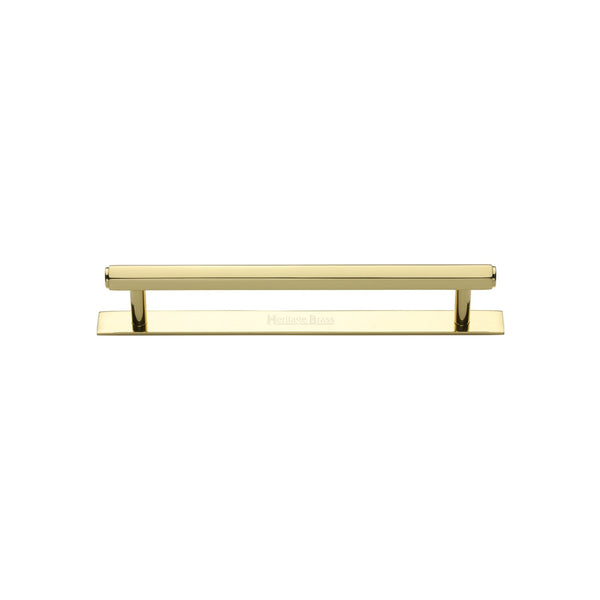 M Marcus - Heritage Brass, Hexagonal Cabinet Pull Handle with Plate, Cabinet Hardware, Cabinet Pull Handles