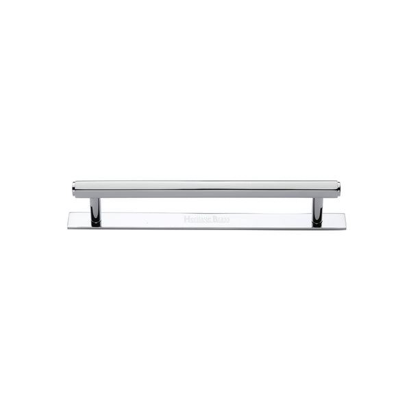 Hexagonal Cabinet Pull Handle with Plate by M Marcus - Heritage Brass