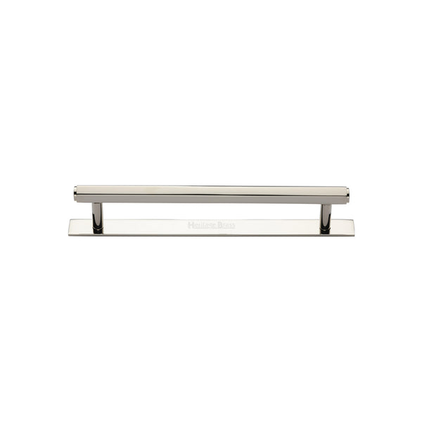Hexagonal Cabinet Pull Handle with Plate by M Marcus - Heritage Brass