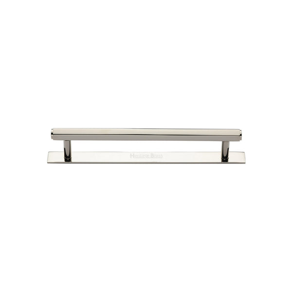 M Marcus - Heritage Brass, Hexagonal Cabinet Pull Handle with Plate, Cabinet Hardware, Cabinet Pull Handles