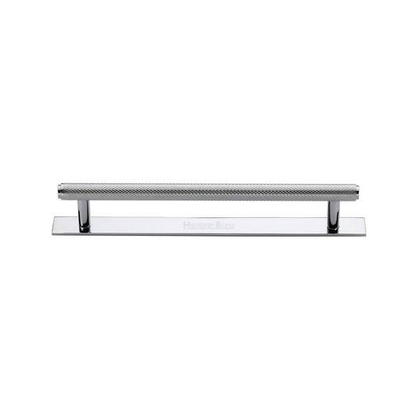 M Marcus - Heritage Brass, Knurled Cabinet Pull Handle with Plate, Cabinet Hardware, Cabinet Pull Handles