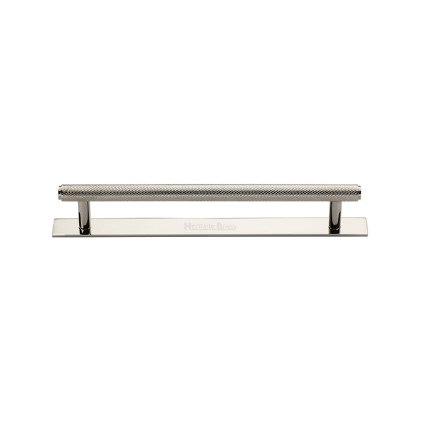 M Marcus - Heritage Brass, Knurled Cabinet Pull Handle with Plate, Cabinet Hardware, Cabinet Pull Handles