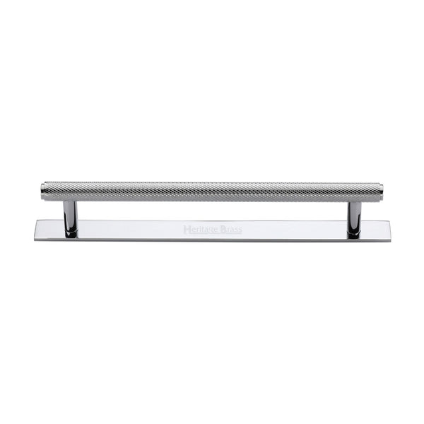 M Marcus - Heritage Brass, Knurled Cabinet Pull Handle with Plate, Cabinet Hardware, Cabinet Pull Handles