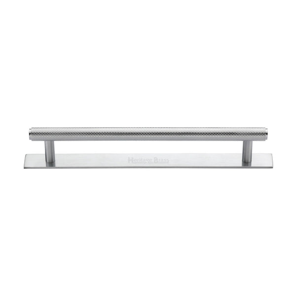 M Marcus - Heritage Brass, Knurled Cabinet Pull Handle with Plate, Cabinet Hardware, Cabinet Pull Handles