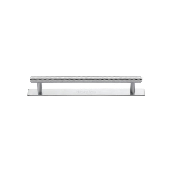 M Marcus - Heritage Brass, Knurled Cabinet Pull Handle with Plate, Cabinet Hardware, Cabinet Pull Handles