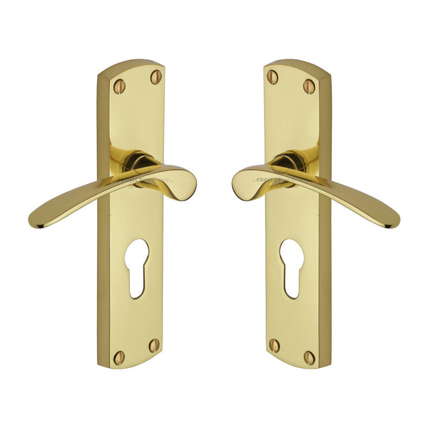 Luca Door Handle on Plate by M Marcus - Heritage Brass