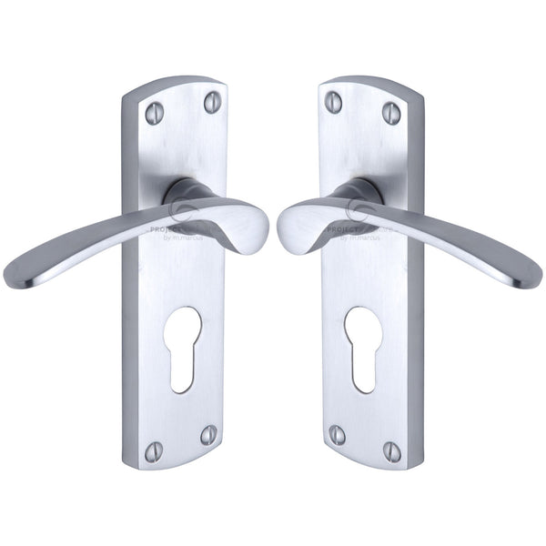 Luca Door Handle on Plate by M Marcus - Heritage Brass