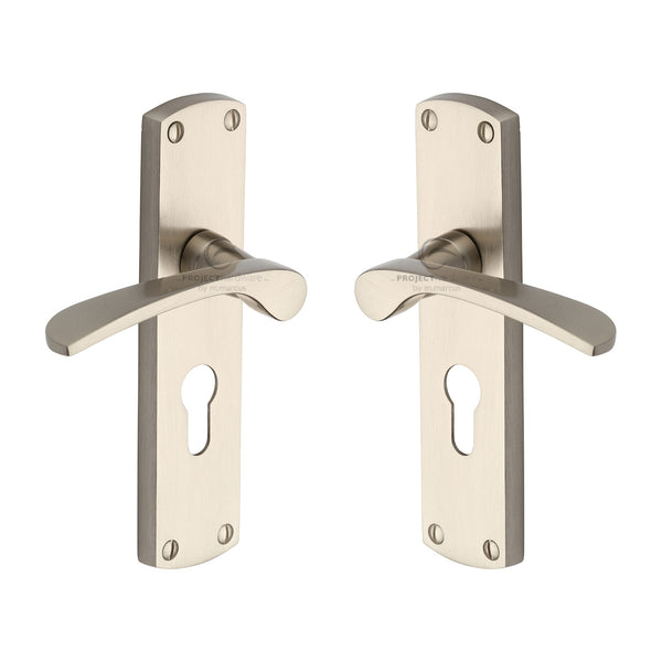 Luca Door Handle on Plate by M Marcus - Heritage Brass