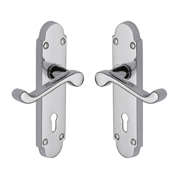 Milton Door Handle on Plate by M Marcus - Heritage Brass