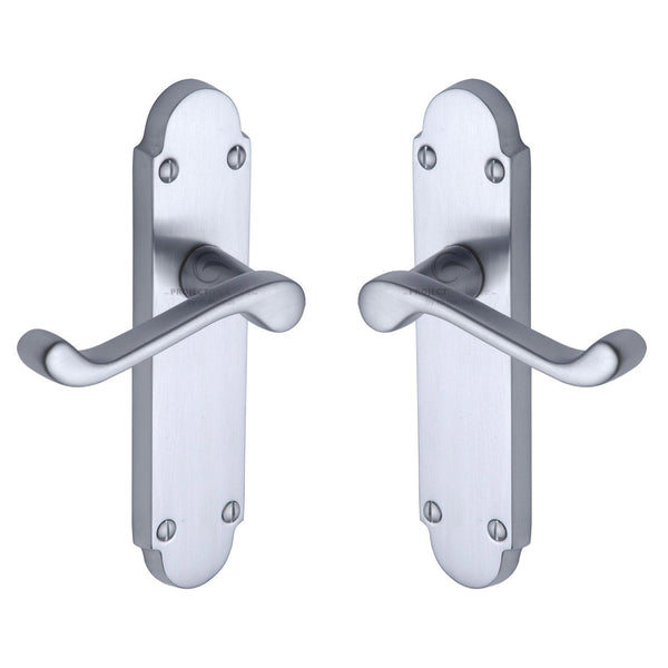 Milton Door Handle on Plate by M Marcus - Heritage Brass
