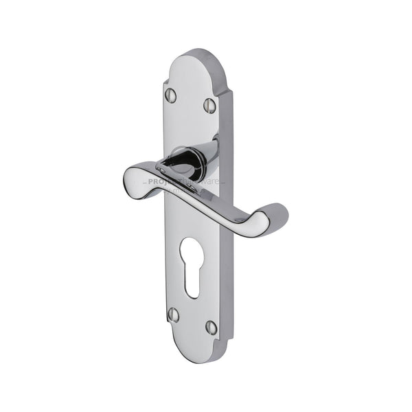 M Marcus - Heritage Brass, Milton Door Handle on Plate, Door Handles, Lever Handles on Backplate