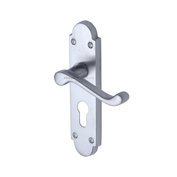 M Marcus - Heritage Brass, Milton Door Handle on Plate, Door Handles, Lever Handles on Backplate