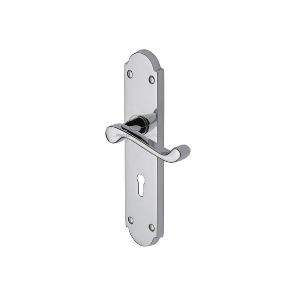 Kensington Door Handle on Plate by M Marcus - Heritage Brass