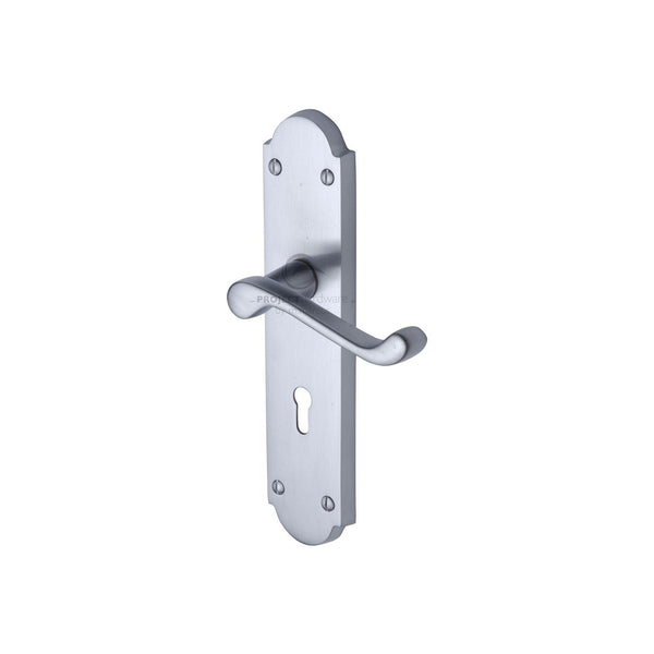Kensington Door Handle on Plate by M Marcus - Heritage Brass