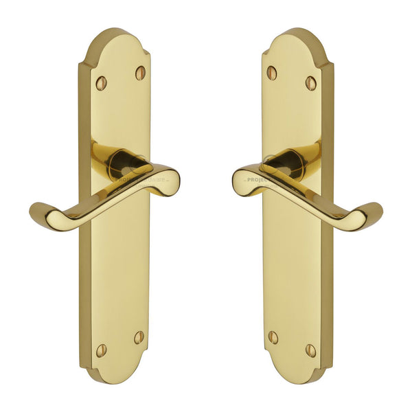 Kensington Door Handle on Plate by M Marcus - Heritage Brass