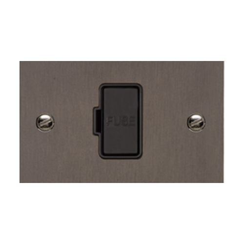 Stylist Bronze Square Flat Plate Switches and Sockets, QL9 Switches & Sockets, QL9 - Unswitched Spur (13 Amp) by Heritage Brass By M-Marcus