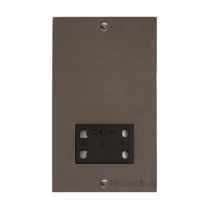 Stylist Bronze Square Flat Plate Switches and Sockets, QL9 Switches & Sockets, QL9 - Shaver Socket Output Voltage 110/240V by Heritage Brass By M-Marcus