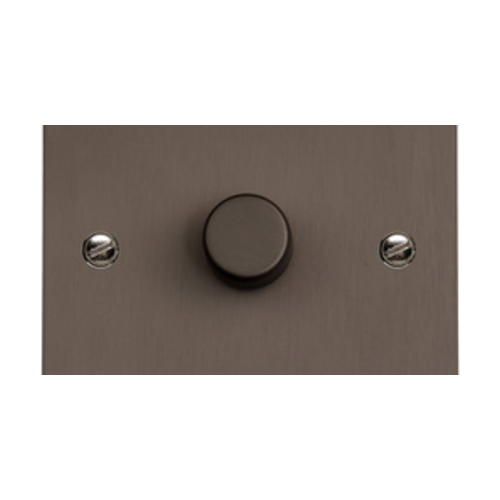 Stylist Bronze Square Flat Plate Switches and Sockets, QL9 Switches & Sockets, QL9 - 1G Multi Location Primary Dimmer by Heritage Brass By M-Marcus