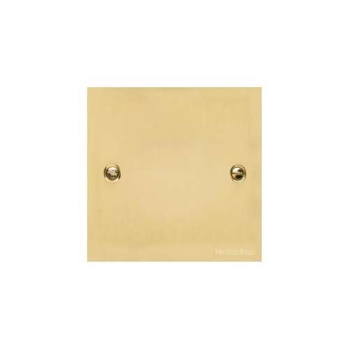 Victorian Elite Range Polished Brass Switches & Sockets, R01 - Single Blank Plate by Heritage Brass By M-Marcus