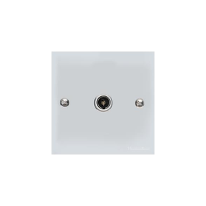 Victorian Elite Range Polished Chrome Switches & Sockets, R02 - 1 Gang Isolated TV Coaxial Socket by Heritage Brass By M-Marcus