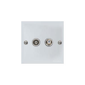 Victorian Elite Range Polished Chrome Switches & Sockets, R02 - TV/Satellite Socket by Heritage Brass By M-Marcus