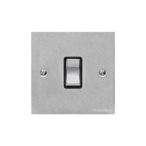 Victorian Elite Range Satin Chrome Switches & Sockets, R03 - 1 Gang Rocker Switch by Heritage Brass By M-Marcus