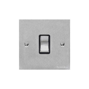 Victorian Elite Range Satin Chrome Switches & Sockets, R03 - 1 Gang Intermediate Rocker Switch by Heritage Brass By M-Marcus