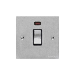 Victorian Elite Range Satin Chrome Switches & Sockets, R03 - 20A Double Pole Switch with Neon by Heritage Brass By M-Marcus