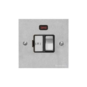 Victorian Elite Range Satin Chrome Switches & Sockets, R03 - Switched Spur with Neon (13 Amp) by Heritage Brass By M-Marcus