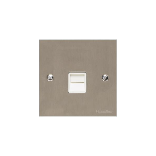 Victorian Elite Range Satin Nickel Switches & Sockets, R05 - 1 Gang Secondary Line Socket by Heritage Brass By M-Marcus
