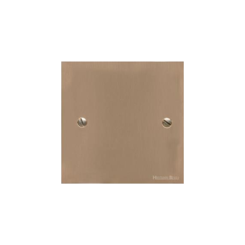 Victorian Elite Range Antique Brass Switches & Sockets, R91 - Single Blank Plate by Heritage Brass By M-Marcus