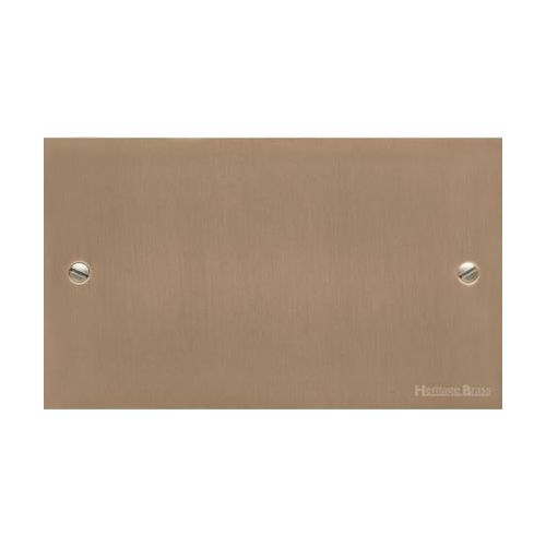 Victorian Elite Range Antique Brass Switches & Sockets, R91 - Double Blank Plate by Heritage Brass By M-Marcus