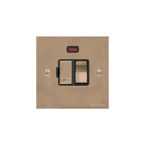 Victorian Elite Range Antique Brass Switches & Sockets, R91 - Switched Spur with Neon (13 Amp) by Heritage Brass By M-Marcus