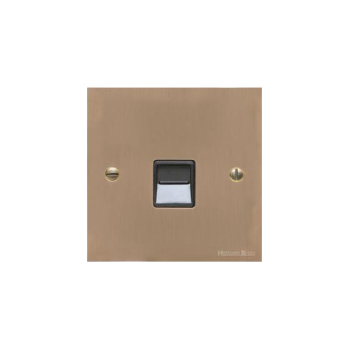 Victorian Elite Range Antique Brass Switches & Sockets, R91 - 1 Gang Master Line Socket by Heritage Brass By M-Marcus