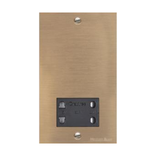 Victorian Elite Range Antique Brass Switches & Sockets, R91 - Shaver Socket Output Voltage 110/240V by Heritage Brass By M-Marcus