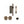 Sliding Lock with Round Privacy Turns - Antique Brass - 40 mm