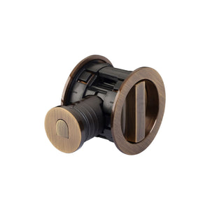 Tubular Lock with Round Privacy Turn & Release by M Marcus - Heritage Brass