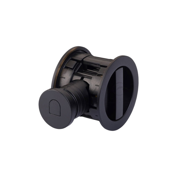 Tubular Lock with Round Privacy Turn & Release by M Marcus - Heritage Brass