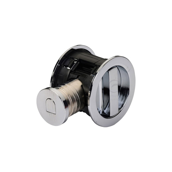 Tubular Lock with Round Privacy Turn & Release by M Marcus - Heritage Brass
