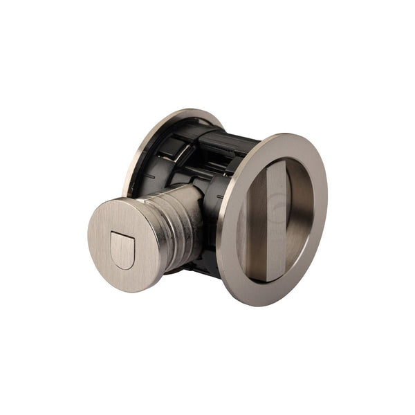 Tubular Lock with Round Privacy Turn & Release by M Marcus - Heritage Brass