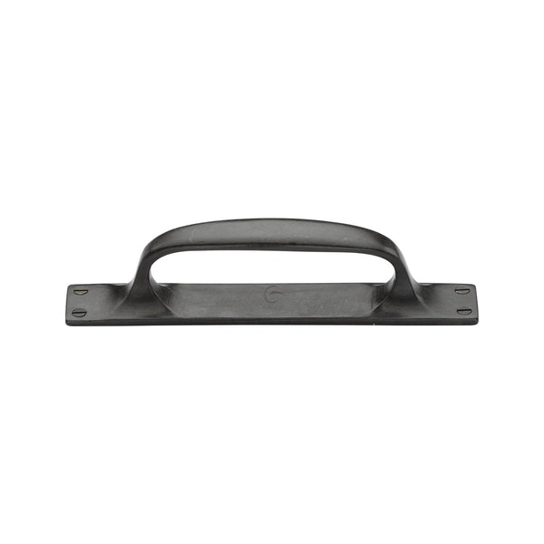 M Marcus - Heritage Brass, Rustic Bronze Cabinet Pull Handle on Plate, Cabinet Hardware, Cabinet Pull Handles