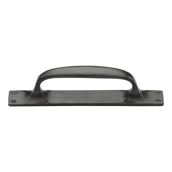 M Marcus - Heritage Brass, Rustic Bronze Cabinet Pull Handle on Plate, Cabinet Hardware, Cabinet Pull Handles