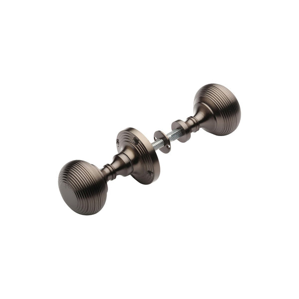Reeded Rim Door Knob by M Marcus - Heritage Brass